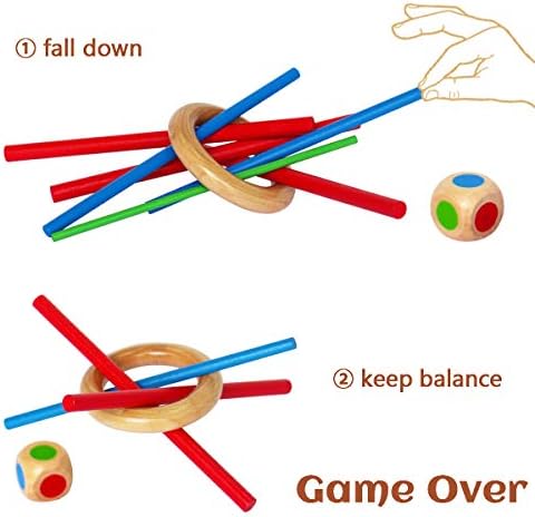 Чувајте Го Стабилен Забава Семејни Игри За Деца и Возрасни - Рамнотежа &засилувач; Трпение Обука-Дрвени Стап Играчки За Креативни Деца