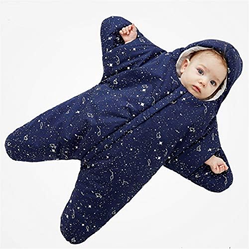 Нова бебешка торба за спиење starвезда форма зимска топла вреќа за спиење, новороденче, памучно ќебе, торба за спиење за шетач за бебиња