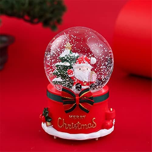 Slynsw креативна Божиќна кристална топка Музичка кутија Деца студенти девојки роденденски подарок Дедо Мраз Сјајнозна снегулка музичка