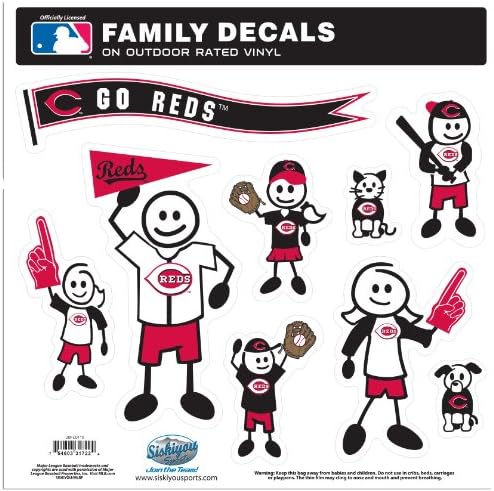 Siskiyou Sports MLB Cincinnati Reds Barts Family Decal Set