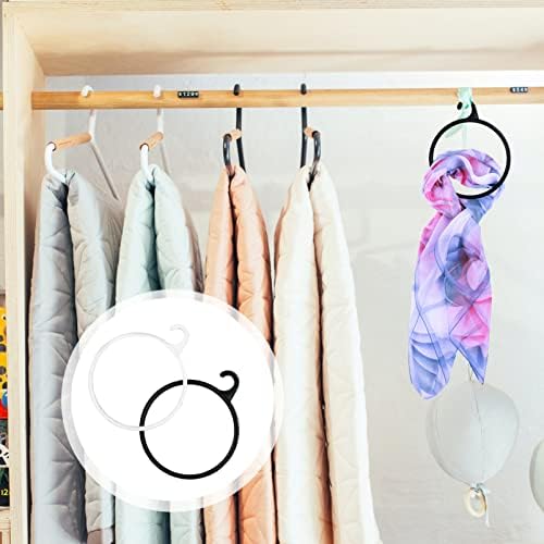 Housoutil Tie Hanger Tie Hanging Hooks 40 парчиња Облека за облека Декоративни пластични кружни шалци за шалци за плакари за плакари