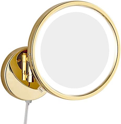 Огледало за шминка Larro, 3x/5x/7x/10x Огледало за зголемување на огледалото за проширување на wallидот, монтиран со огледало за бричење