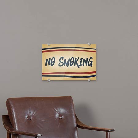 CGSignLab | „Без пушење -носталгија ленти“ Премиум акрилен знак | 18 x12