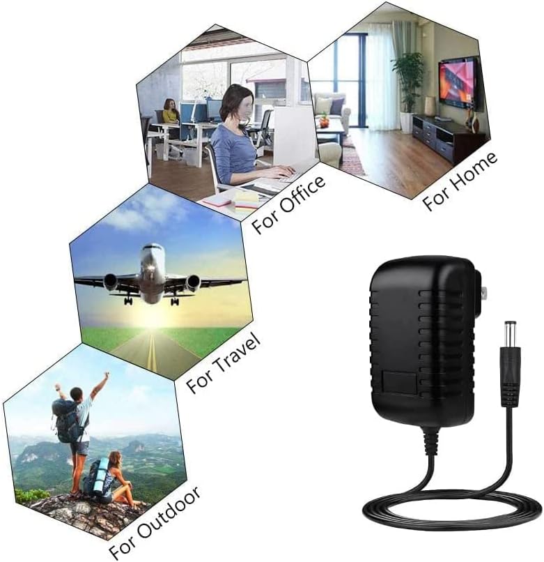 Adapter Bestch AC/DC компатибилен со Soundpoint Polycom SoundPoint IP 550 650 SIP 2200-12320-025 VoIP телефон за напојување на телефон