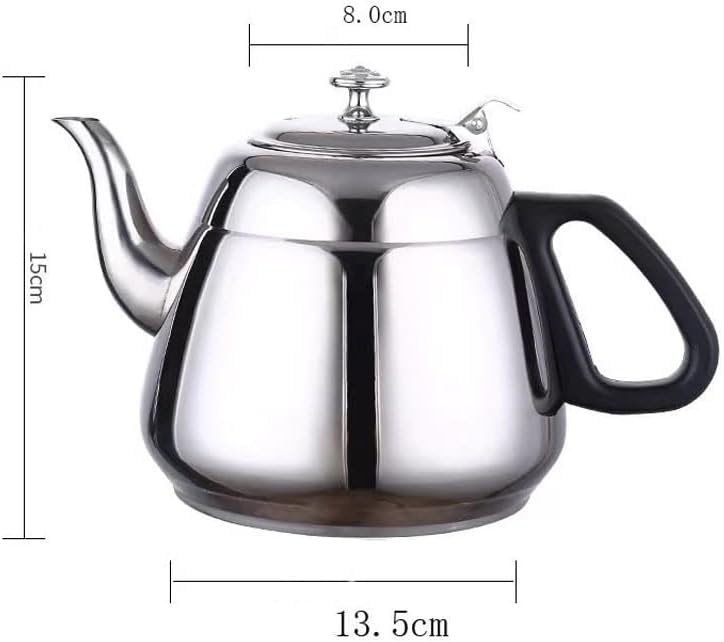 Czdyuf сребрена чајник од не'рѓосувачки челик инфузер филтер метал кафе сад гас шпорет индукција чајник хотел чајник