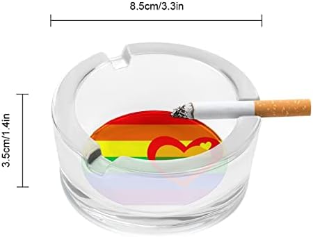 ЛГБТ знамето на гордоста или знамето на гордоста на виножитото стакло од пепелници за цигари за ветровито ѓубре може да печати