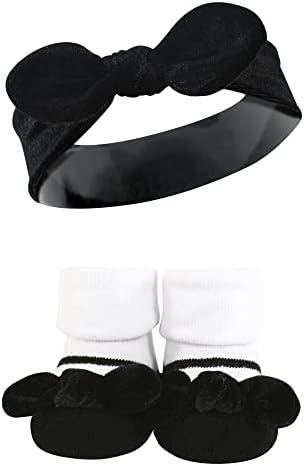 Сет на глава и чорапи за девојчиња за девојчиња Хадсон Бебе, Velvet, 0-9 месеци