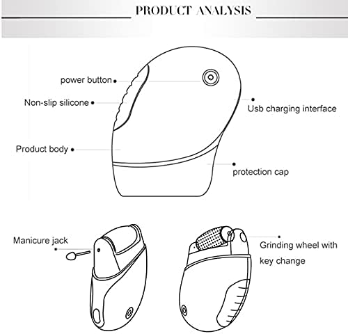 ZDDXY алатка за нега на стапало за педикир, отстранувач на тврда кожа на нозе 360 степени ротаторски ергономски дизајн стилски за