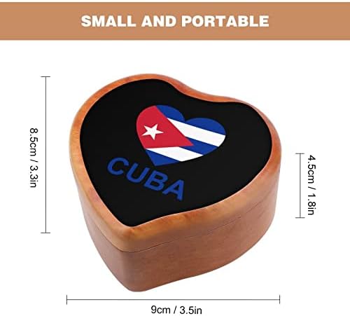 Loveубов Куба дрвена музичка кутија срце форма на срцев ветер музички кутија гроздобер дрвена часовна музичка кутија подароци