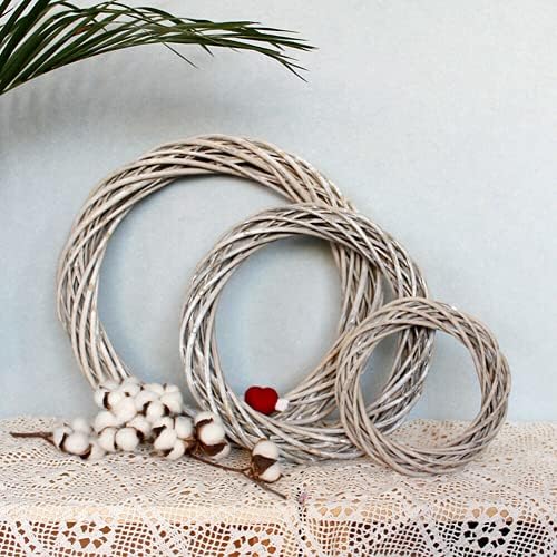 Ausuky Божиќно лоза прстен венец ратан плетен венчален венчавка Божиќна забава декор DIY