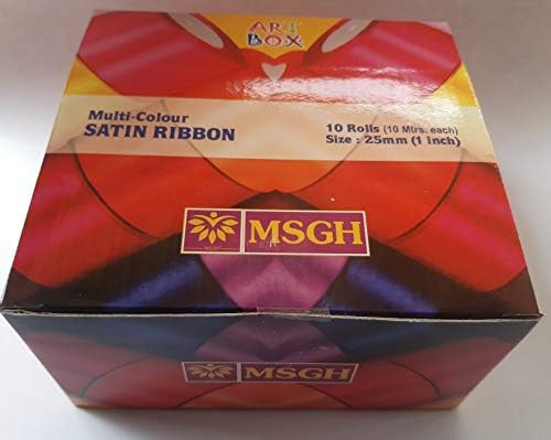 MSGH Satin Ribbon разнобоен сет од 10 ролни, вкупно 100 Mt.