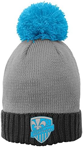 MLS by outerstuff девојки манжетирана плетена капа со зголемена пом