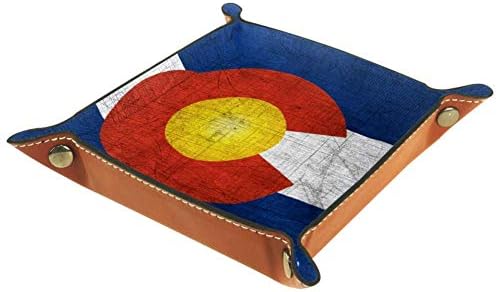 Знаме На Аисо Колорадо Организатор На Американски Државен Камериер За Кожа За Паричници, Часовници, Клучеви, Монети, Мобилни Телефони