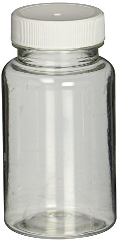 Qorpak PLC-08804 PET Heavyweight шише со 38-400 бел полипропилен Sturdeeseal, полиетиленска пена обложена капа, 4 мл, чиста