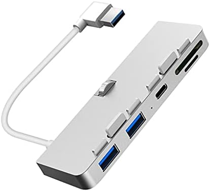 Sbsnh Мултифункционален USB Сплитер,АЛУМИНИУМСКА Легура USB 3.0 Центар Адаптер Сплитер со Sd/TF Картичка Читач