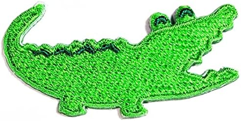 Кленплус 3 парчиња. Мини Крокодил Лепенка Зелен Крокодил Цртан Филм Налепници Занаети Уметност Шиење Поправка Везени Железо На Шиење