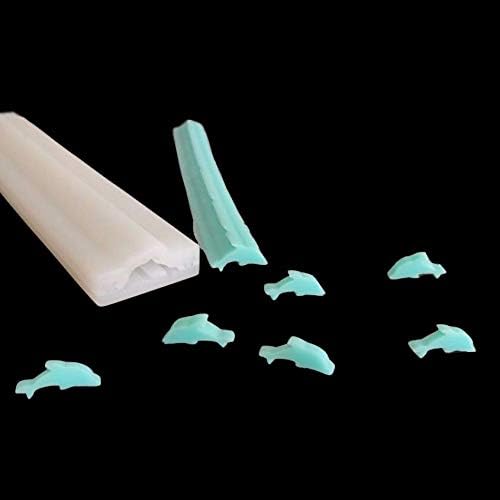 Sustnfund делфин во форма на цевка колона силиконска сапун/свеќа/торта/бонбони, вграден сапун за правење сапун, алатка за материјали.