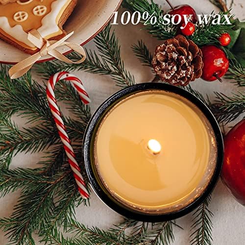 4 пакувања Божиќни свеќи миризливи Божиќни подароци за жени ароматераписки свеќи за домашни мириси 4 × 7,2 мл 4 × 40 часа Ој восок подароци