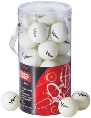 Топки за тениски топки на табели со вајпер: Бела големина на регулатива од 40 мм, рејтинг од 2 starвезди, 24 пакувања