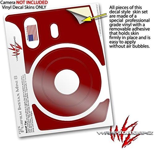 Обвивка За Налепници На Кожата на WraptorSkinz Компатибилна Со Колекција На Цврсти Материи На Fujifilm Mini 8 Камера Црвена Темна