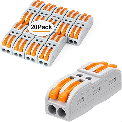GKEEMARS 20 PCS LEVER WIRE CONNECTOR, 2 COMPACT COMPACT CONNECTORS CONNECTORS CONNECTOR