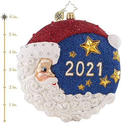 Кристофер Радко рачно изработен во Европски стакло Божиќно украсен фигурален украс, прва starвезда што ја гледам вечерва 2021 година