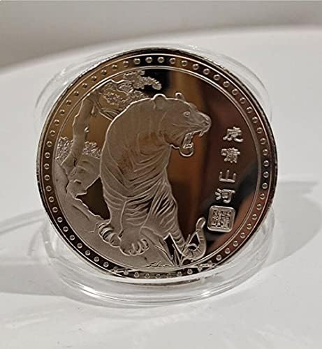 Комеморативна Монета за криптовалути 2022 Година На Декорацијата На Тигарот Животинска Монета Со Заштитна Покривка Среќна Монета Лична Аматерска