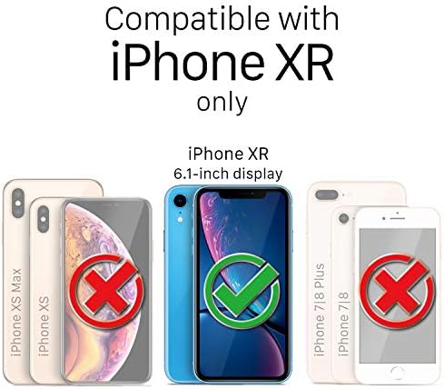 Вена Вармор солиден случај компатибилен со Apple iPhone XR, капакот на клипот за појас со тешки должнички, со Kickstand - Space Grey