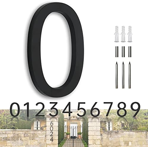 Број на адреси за броеви на куќи за надворешна модерна лебдечка куќа број 7 инчи црна улица Адреса број на знак - Големи броеви на врата метална