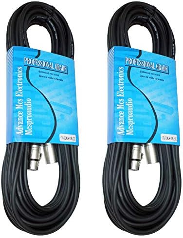 MCSPROAUDIO 2 пакет 50 стапки FT 3 PIN XLR MICR MICROFONE CABLE MALE до FEMALEN BALALANCED & SHIELD CABLES