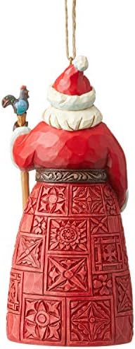 Enesco Jim Shore Heartwood Creek Santa's Thake Word World Португалски виси украс, 4,72 инчи, повеќебојни
