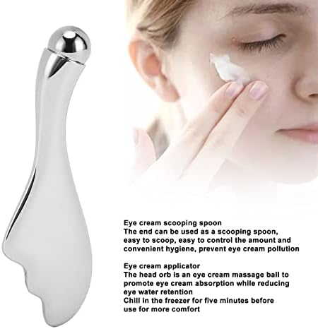 Апликатор за крем за очи, стапче, метална алатка за лице Гуа Ша Промовирајте ја апсорпцијата на кремот за очи сребро за жени за