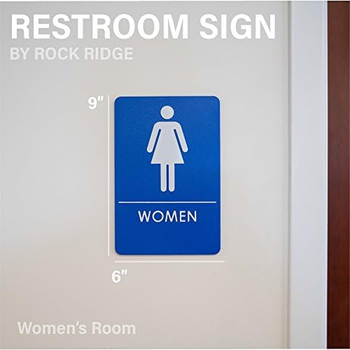 Знаци за тоалети за мажи и жени, знаци на врата во согласност со бањата АДА за канцеларии, бизниси, ресторани | Направено во САД