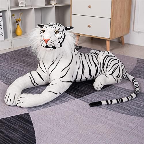 30-120см гигантски бел тигар полнет играчка бебе прекрасна голема големина тигар кадифла кукла мека перница деца