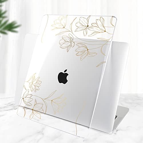 Twolskoo за 2021 2020 2019 2018 MacBook Air 13 Inch Case A2337 M1 A2179 A1932, тврда школка кутија со тастатура за заштитник на кожата