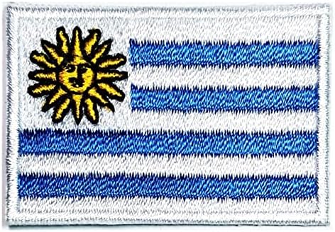 Кленплус 2 парчиња. 1. 2Х1, 7 ИНЧИ. Знаме На уругвај Печ Земја Знаме Везена Апликација Амблем Униформа Воена Тактичка Железо На Шие На