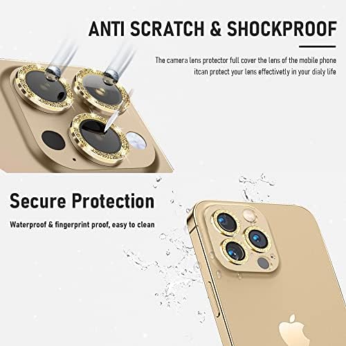[2 Пакет ] Ggooig Заштитник На Објективот за iPhone 13 Pro /13 Pro Макс Третман На Калено Стакло/Рамка Од Легура/HD Заштитник На Објективот