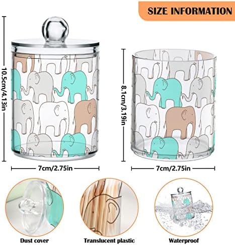 Inewgogo Симпатични животни слон 2 пакувања памук британски држач за држачи на топката организатор за распрскувач пластични тегли за бања со
