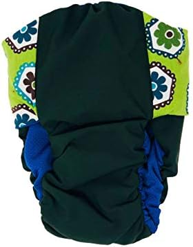 Barkertime Зелена Маргаритка На Зелена Водоотпорен Премиум Мачка Пелена, XL, Без Опашка Дупка Обетка Панталони За Веселба, Прскање, Инконтинентни Мачки-Направени ВО САД