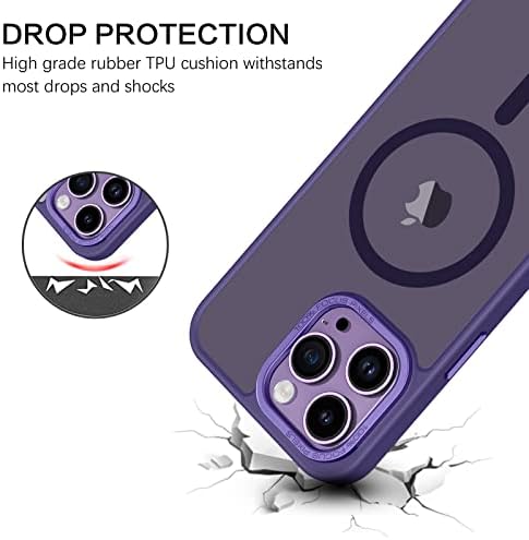 Бентобен iPhone 14 Pro Max Телефон Случај, [Компатибилен Со MagSafe] Проѕирен Мат Тенок Шок Отпорен На Жени Мажи Девојка Заштитен