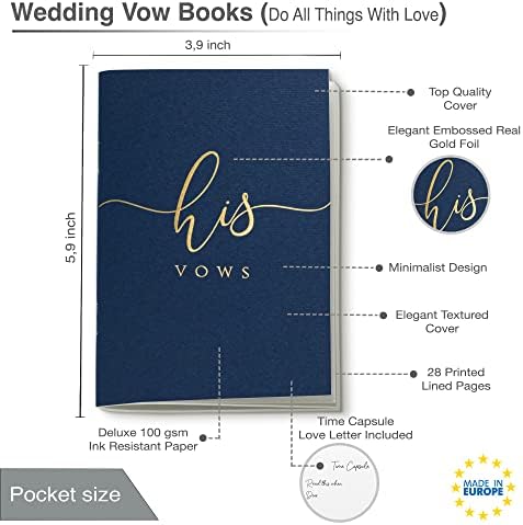 Книги за венчавки на Обединети Есел, неговите и нејзините - вистинска златна фолија невеста и свадбена тетратка со 28 страници -