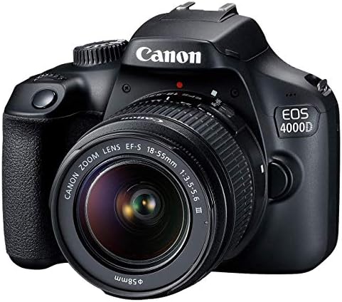 Canon EOS 4000d Dslr Камера w/Canon EF-S 18-55mm F/3.5-5.6 III Објектив За Зумирање + Случај + 32gb SD Картичка