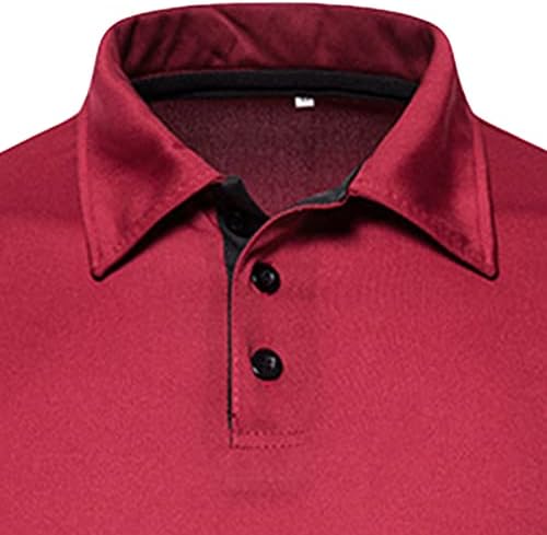 Машка спортска кошула на отворено Поло, обичен краток ракав, тенок, фитли за голф, основни редовни вклопувани цврсти тениски кошули