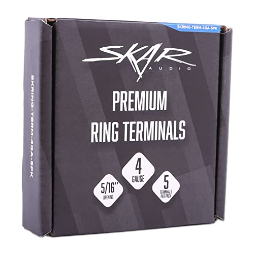 Skar Audio 4 мерач никел премазен терминал за прстен