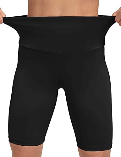 Shortsенски женски високи половини за тренинзи не се гледаат низ јога велосипедисти атлетски шорцеви со џебови за жени