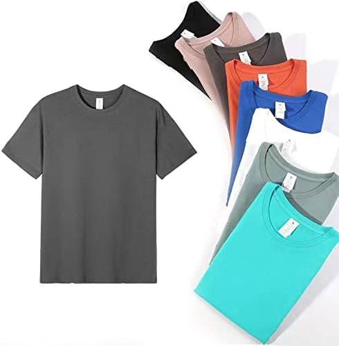 MixsNow 3 Пакет за машка ракав за машки памук маица со цврста боја на обична спортска маица