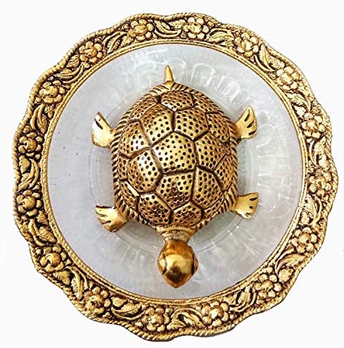 Абдул ракотворби метална желка желка за среќа на стаклена плоча шоу за Фенг Шуи и Васту - Домашна декорација - Стандард