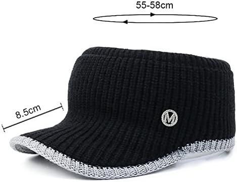 Women'sенски BeaniEtail топла плетена капа, зимско топло плетено неуредна висока пунџа Кантама за конска опашка визир.