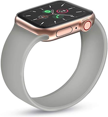 Греј-ултра мека силиконска соло јамка опсег компатибилен со Apple Watch