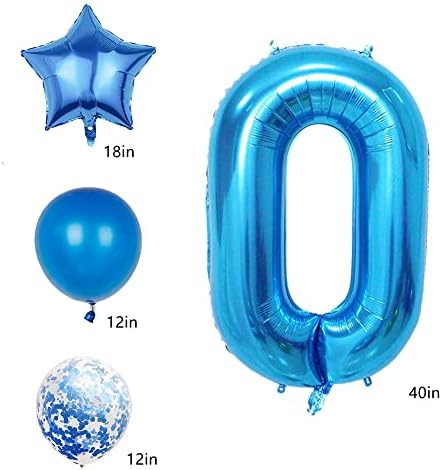 74 -ти роденденски украси за украси, сини број 74 балон, 40 инчи гигантска фолија Милар 74 -та декорација на балони за мажи и жени,